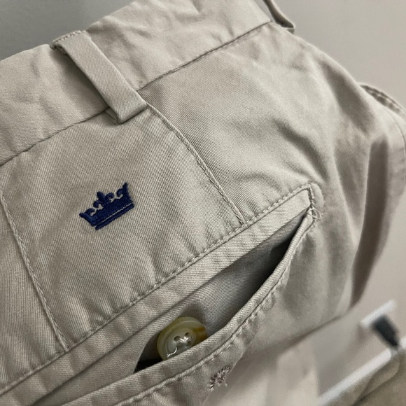 Peter Millar Tan Flat Front Shorts Classic Style size 33 waist men’s - Picture 4 of 5